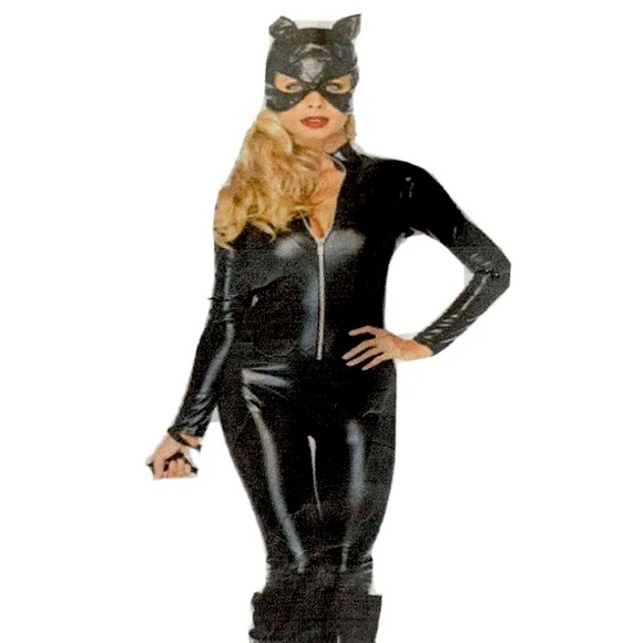 Pants - Halloween Catsuit Cosplay Rollplay Costume Sexy Cat Wet Look